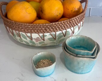 Tazas medidoras de gres