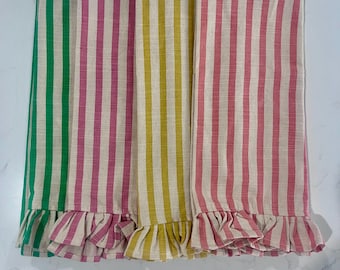 Pano de prato listrado em algodão estampado, multicolorido, pacote com 4 unidades