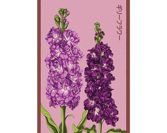 Goldige Blumensamen in Vintage Verpackung