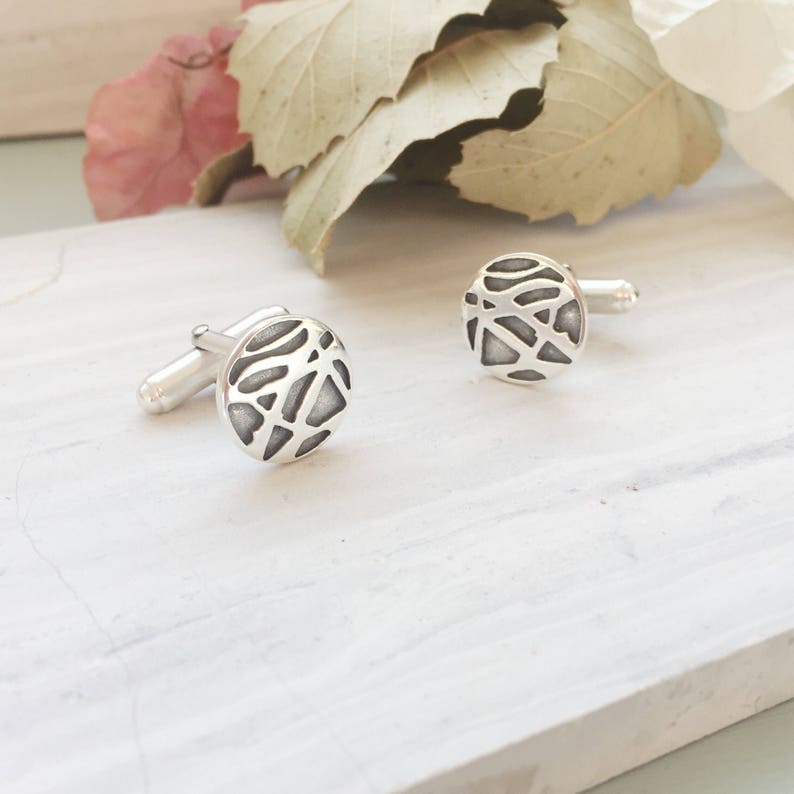 Sterling Silver Poplar Cufflinks