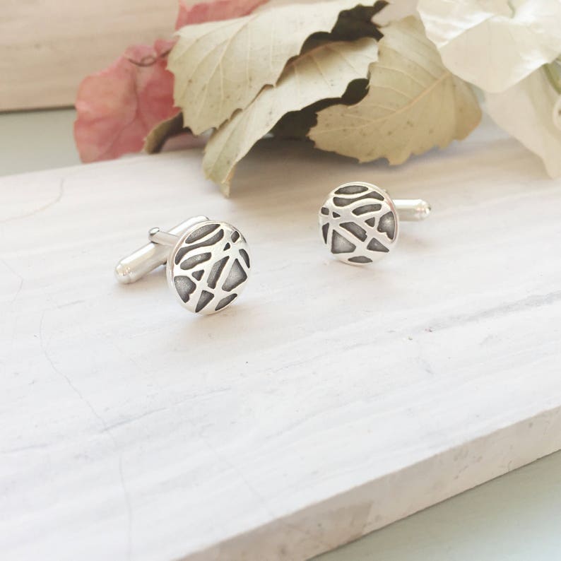 Sterling Silver Poplar Cufflinks