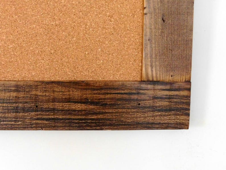 Rustic Cork Board Memo Board 24 X 36 Shown in Medium Brown Etsy
