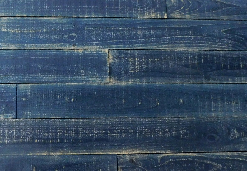 Navy Shiplap Wall Boards Modern Farmhouse Accent Wall Etsy