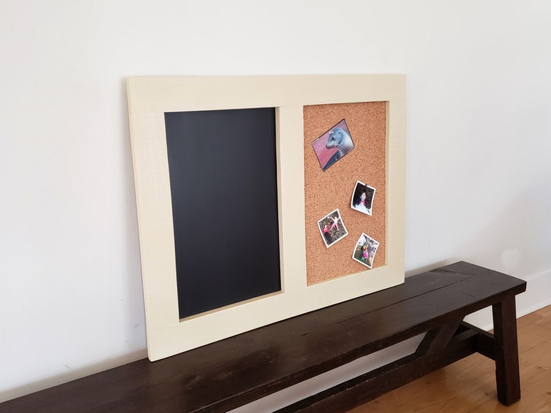 Chalkboard Cork Board Combo Office Organizer 28x40 Shown in Etsy UK