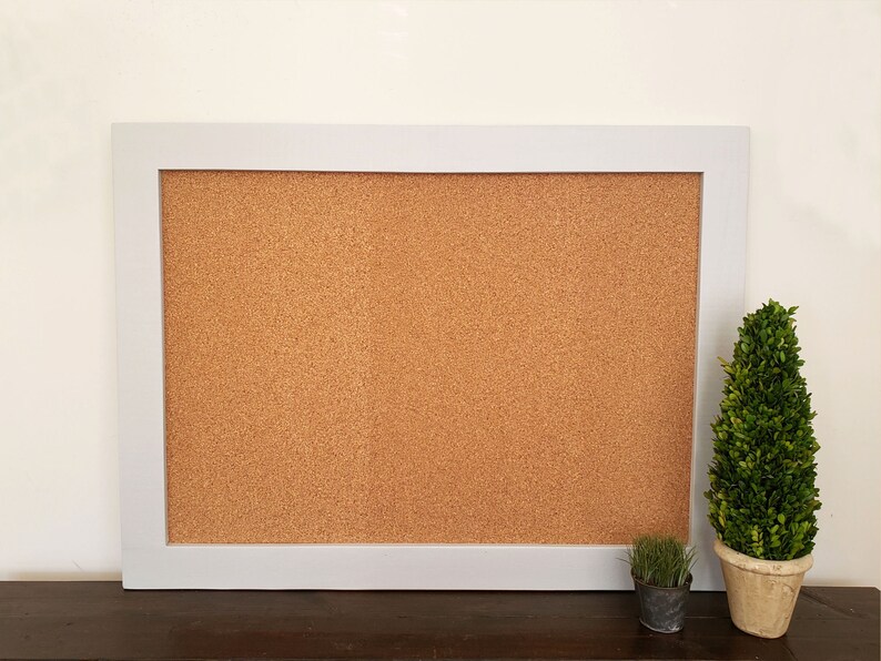 Framed Message Center Bulletin Board 36x48 Shown in Silver Etsy