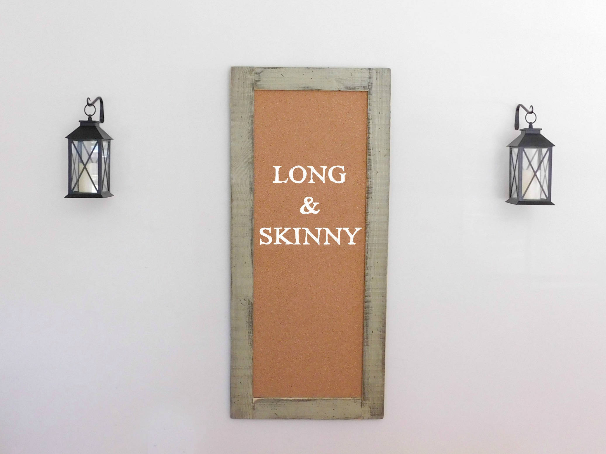 Long Bulletin Board Rustic Memo Board 24 x 54 Shown in Sage Etsy