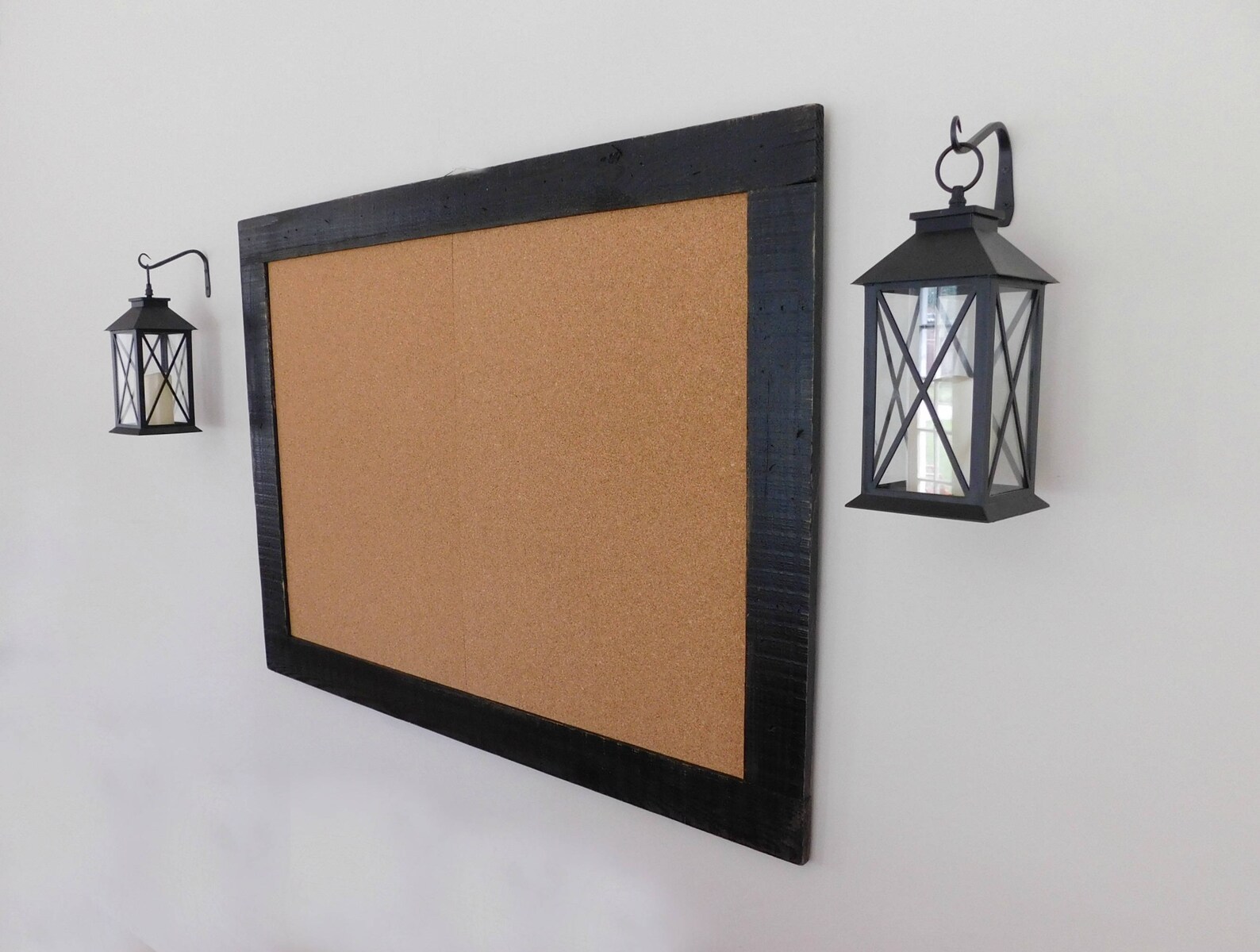Framed Pin Board Large Bulletin Board 36 X 48 Shown in Black Etsy