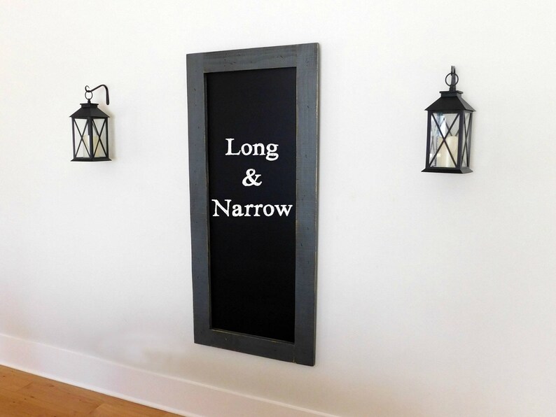 Long Wall Chalkboard Rustic Wood Framed Chalkboard 24 X 54 Etsy