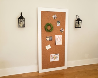 Huge Cork Board, Giant Bulletin Board for Wall 36 x 72 Shown in Pure White Solid