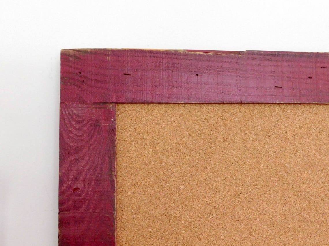 Rustic Cork Board Vision Board 36 X 48 Frame Shown in Wine Etsy