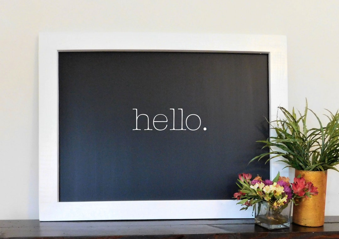 HUGE Framed Chalkboard 36 X 48 Shown in Pure White Solid Etsy