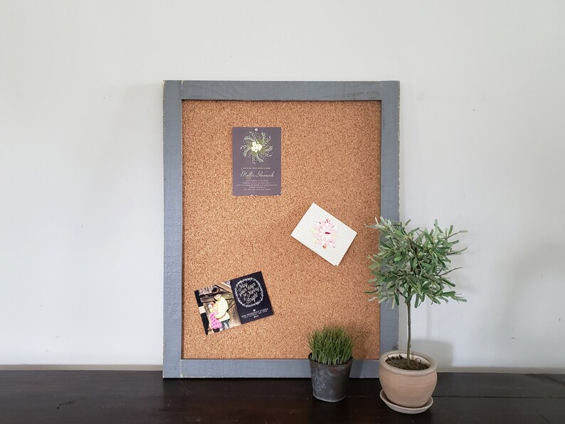 Desktop Cork Board Small Bulletin Board 24x30 Shown in Medium Etsy