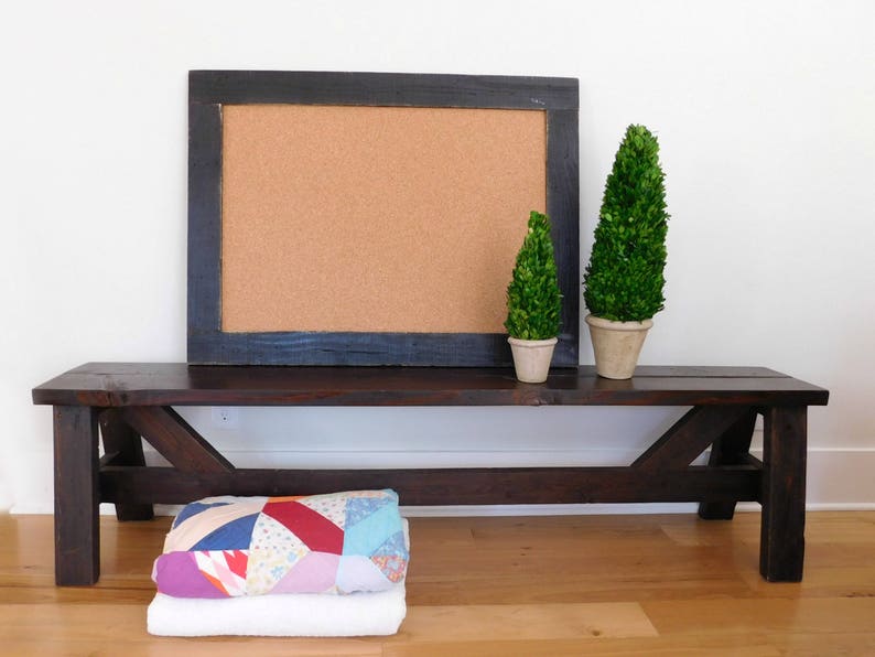Large Message Board Cork Board 28 X 40 Shown in Black Etsy