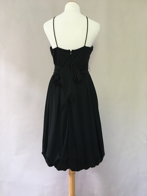 Vintage 1980s Sculpture Dress Black Cocktail Dres… - image 10