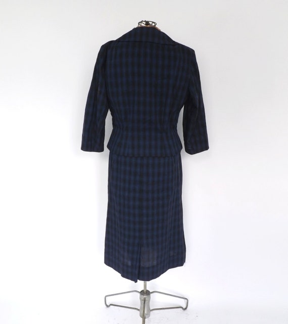 Vintage 1960s Kaufmann's Forecast Day Dress Blue … - image 4