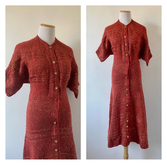 30s knit dress Gem