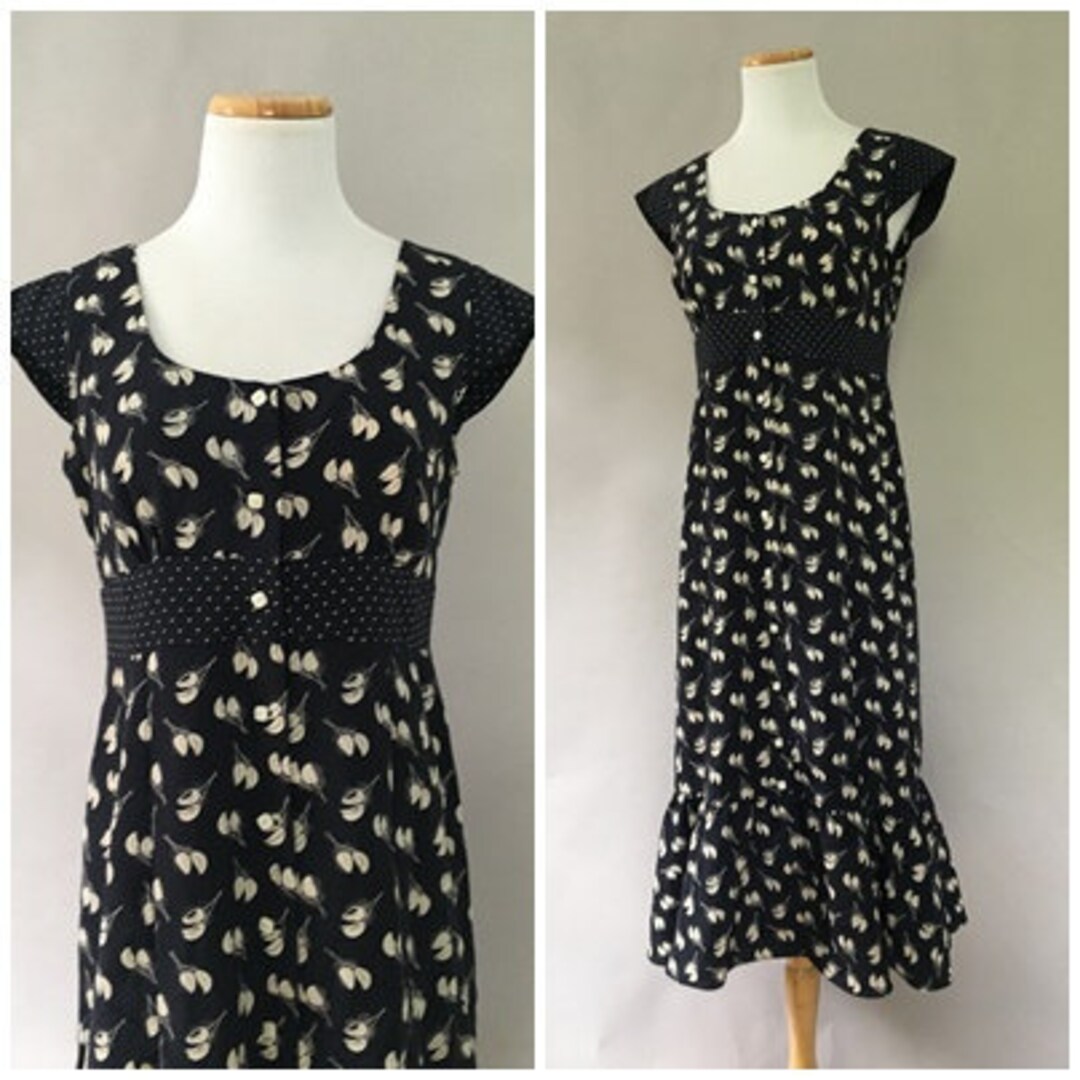 Miss Crabtree Dress Vintage 1990s Does 1930s Dress 30s Style Day Dress