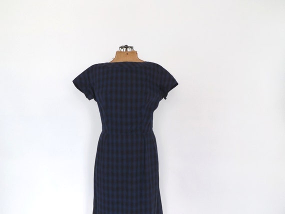 Vintage 1960s Kaufmann's Forecast Day Dress Blue … - image 3