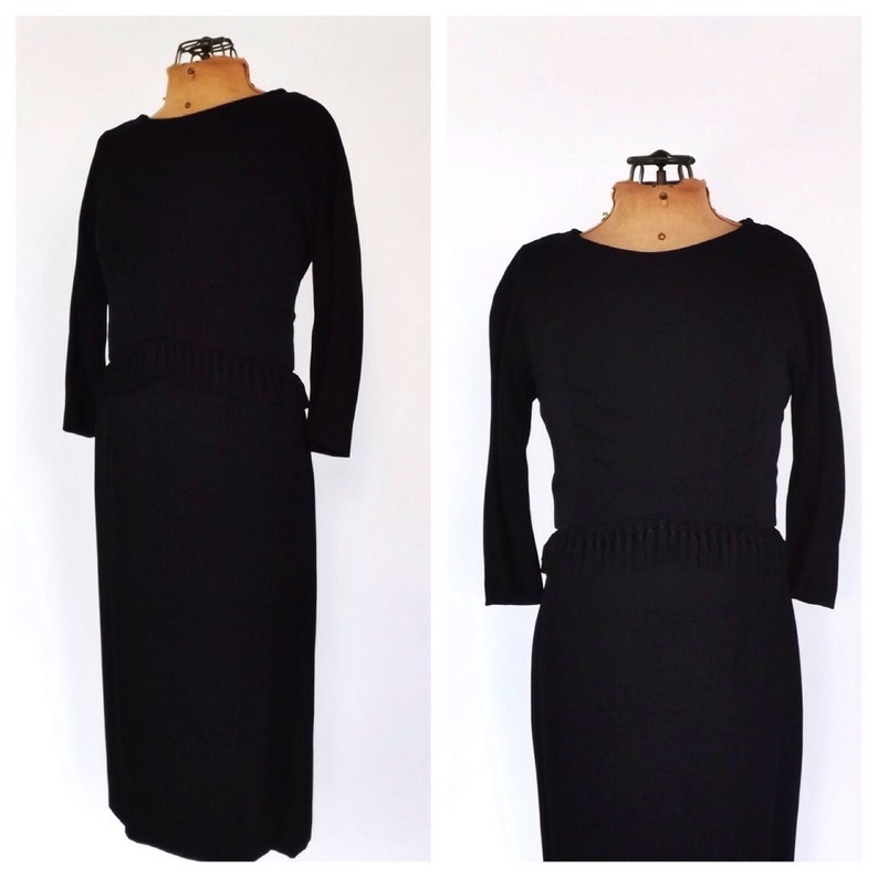 Vintage 1960s Nat Kaplan Little Black Dress Rayon Sheath - Etsy