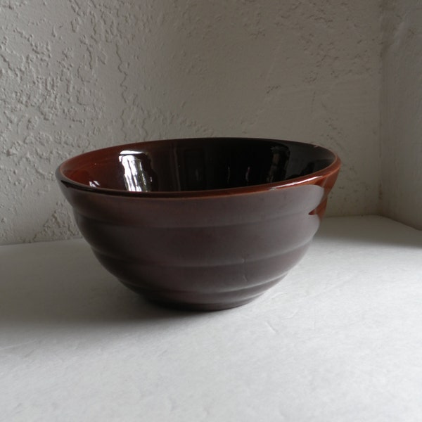 Bauer Los Angeles Ringware Bee Hive Mixing Bowl #24 Brown