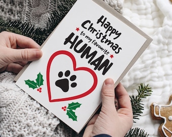 Cute Pet Christmas Card, from the dog christmas card, cat christmas card, card from the dog, dog lover gift, cat lover gift, dog owner gift