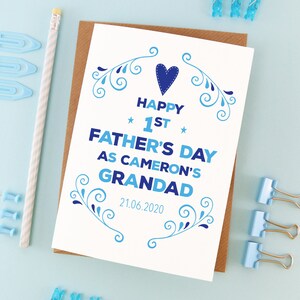 Tarjeta del primer día del padre para el abuelo, tarjeta del día del abuelo, día del abuelo, primer día del padre para el abuelo, regalo del día del padre para el abuelo