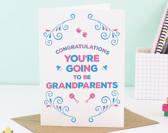 You're going to be Grandparents Card - Great Grandparents, Pregnancy Reveal to Grandparents, Pregnancy Announcement Grandparents, Expecting