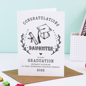 Carte de remise de diplôme pour fille, Carte de remise de diplôme pour petite-fille, Carte de remise de diplôme pour filleule, Carte de remise de diplôme pour elle, Carte de remise des diplômes