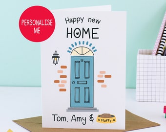 Congratulations New home card, Personalised Moving Card, Moving House card, Moving in together gift, Moving home gift, Housewarming card