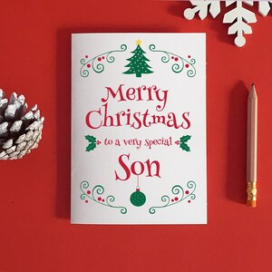 Sohn Weihnachtskarte, Weihnachtsgeschenk für Sohn, Sohn-Karte, Weihnachten-Sohn-Karte, Sohn-Geschenk, Schwiegersohn-Geschenk, Sohn-Weihnachtskarte, Stiefsohn-Karte