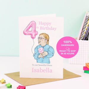 4 year old girl birthday card