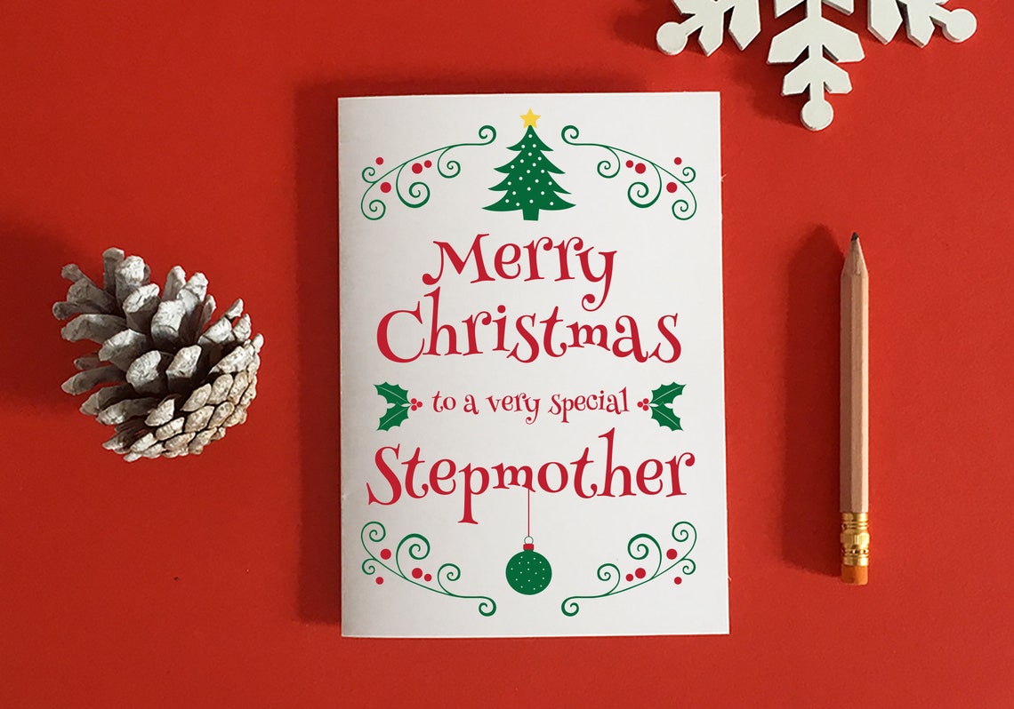 Stepmother Christmas Card Stepmom Christmas T For Etsy