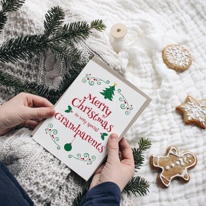 Tarjeta de Navidad para abuelos - Regalos de Navidad para abuelos - Regalos para abuelos - Tarjeta para bisabuelos - Tarjeta de Navidad para abuelos