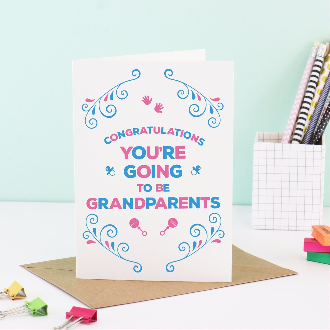 Vous allez être Carte des grandsparents Arrièregrandsparents, Révélation de grossesse aux