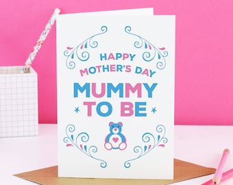 Mothers Day Mummy to be Card, Mum to be card, Nanny to be card, Nanna to be card, Mother's Day mum to be gift, Pregnant mothers day card
