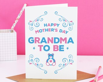 Mothers Day grandma to be Card, Nan to be card, Nanny to be card, Nanna to be card, Mother's Day Grandma to be gift