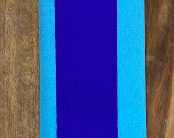 Papel crepé alemán de doble cara Aqua/Royal