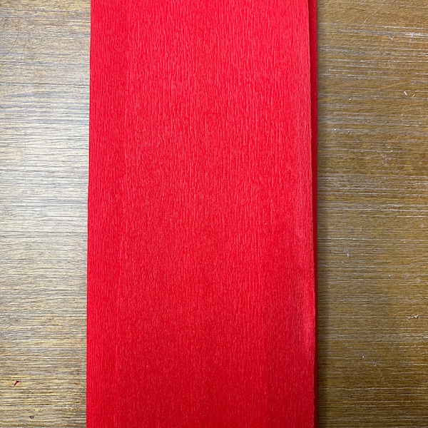 Red/Red Double-Sided German Crepe Paper
