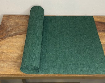 Papel crepé florístico alemán Werola de hoja perenne/verde oscuro