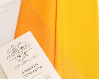 Yellow/Orange Double-Sided German Crepe Paper