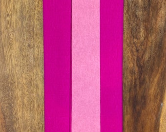 Pink/Berry Double-Sided German Crepe Paper