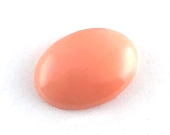 Vintage Natural Angel Skin Coral Cabochon, Oval 14x10mm, Light Pink Coral, Large Natural Coral Oval Cabochon, Extra Fine Coral, 1 Piece