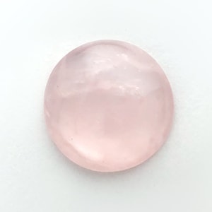 Large Brazilian Rose Quartz Round Cabochon, 18mm, Natural Rose Quartz Cabochon, Large Round Cabochon, Vintage Cabochons, 2 Pieces
