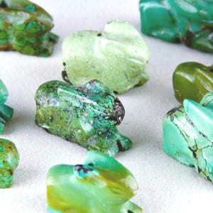 Large Turquoise Rabbit Beads, 18-20mm, Center Drilled, 1 Piece