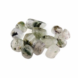 Phantom Quartz Nugget Beads: 10-16mm Lodalite Garden Quartz, (4 Pieces)