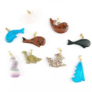 Vintage Fetish Animal Pendant with 14k Gold Plated Bale, 1 Pendant