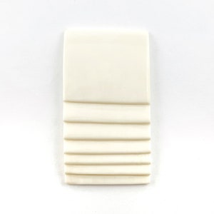 Art Deco White Large Bone Bead, 58mm, Rectangle Blank Bovine Bone, Large Step Bead, White Bone Carving, Side Drilled at Top, 1 Piece