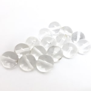 8mm Natural Rock Crystal Smooth Round Clear Rock Crystal Beads, Quartz Mala Beads, Rock Crystal Quartz Round Sphere Beads, 12 Piece