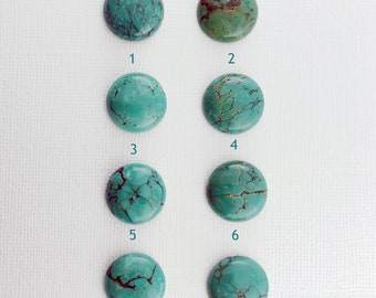 Genuine Turquoise Round Cabochon, 18mm, You Choose, Turquoise Cabochon, Natural Turquoise