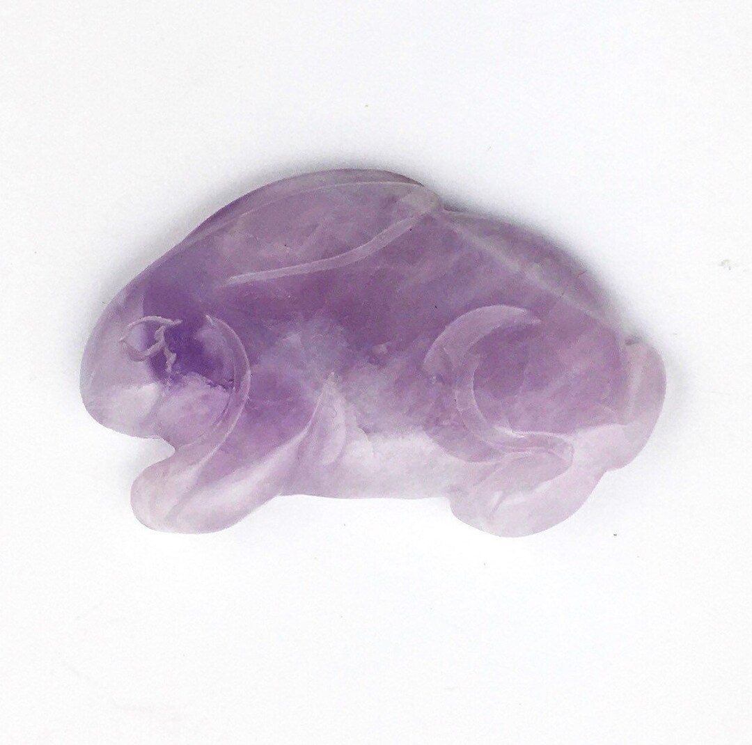 Large Hand Carved Amethyst Rabbit Cabochon, 50mm, 1 Piece - Etsy